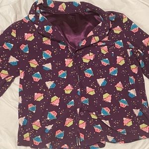 Purple ice cream cupcakes pajamas